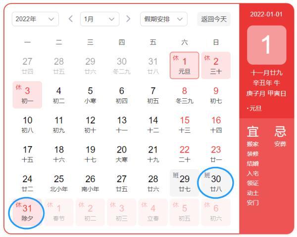 2022年没有大年三十？未来这5年，还将连续缺席