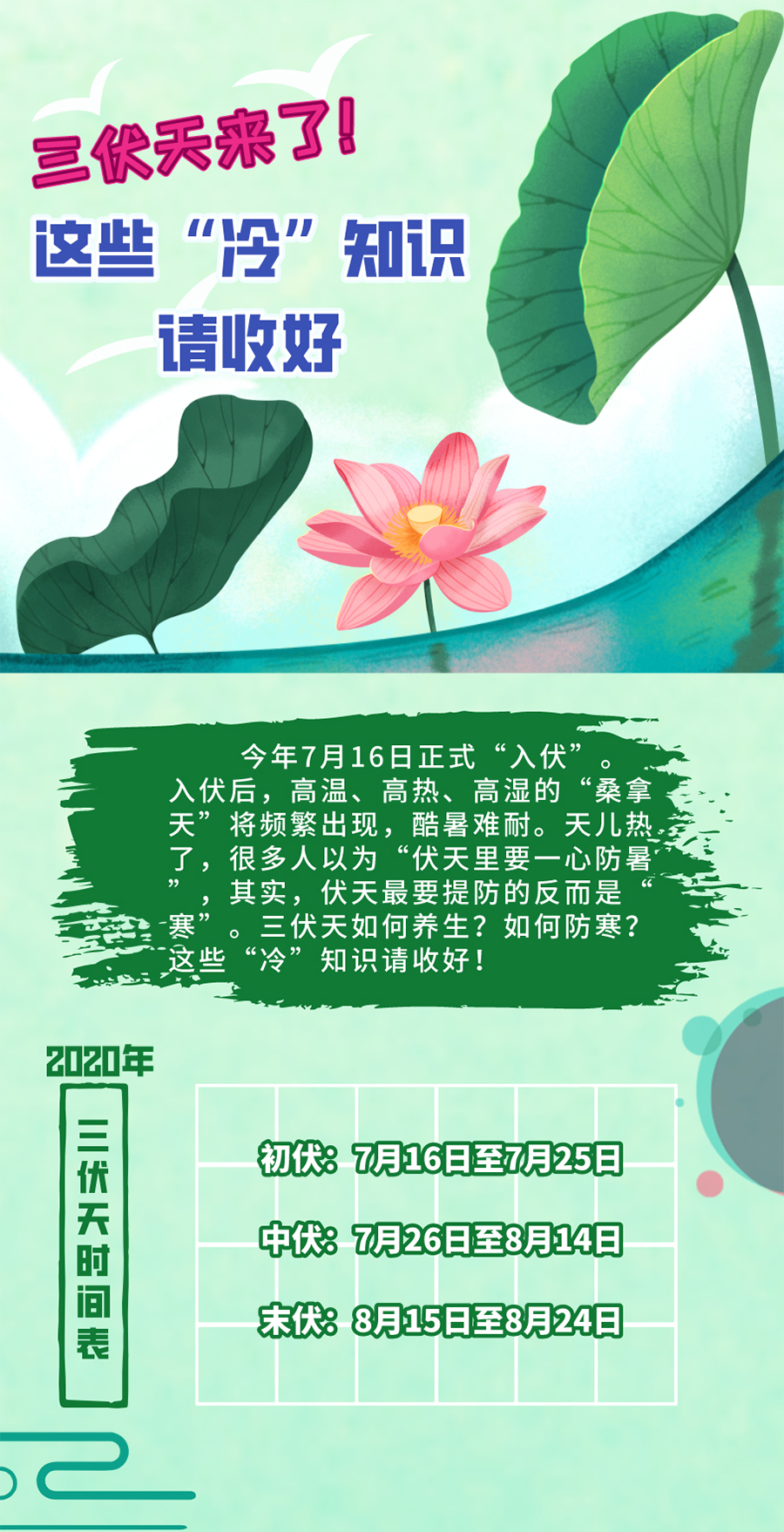 三伏天来了！这些“冷”知识请收好